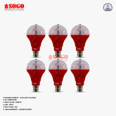 Pack Of 6 Sogo 5 Led PRISM Revolving Lamp (B22) Pin Type