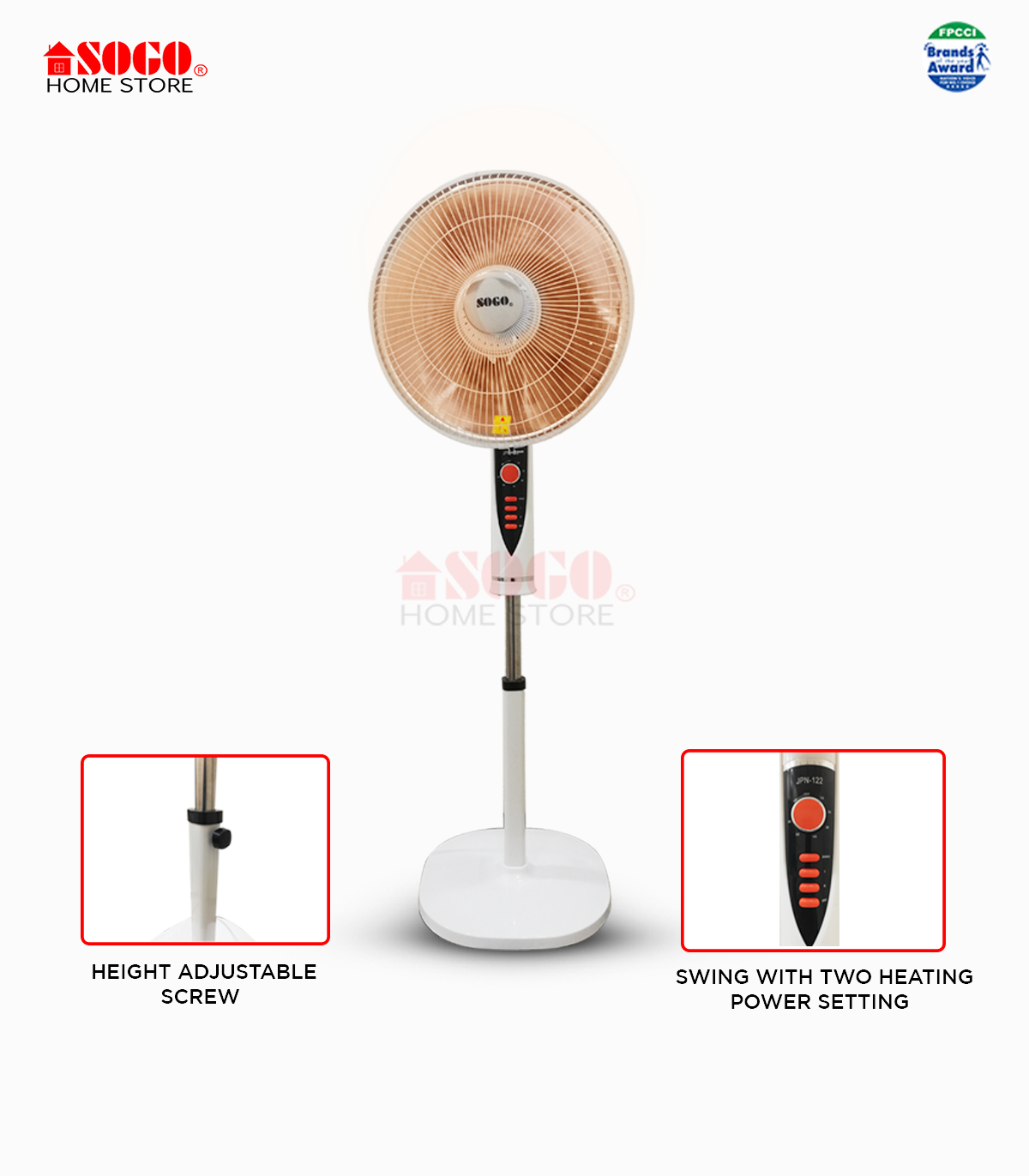 Sogo Electric Fan Heater (JPN-122) – Sogo Home Store