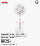 Sogo Rechargeable Mini USB Portable Fan (JPN-523) PINK