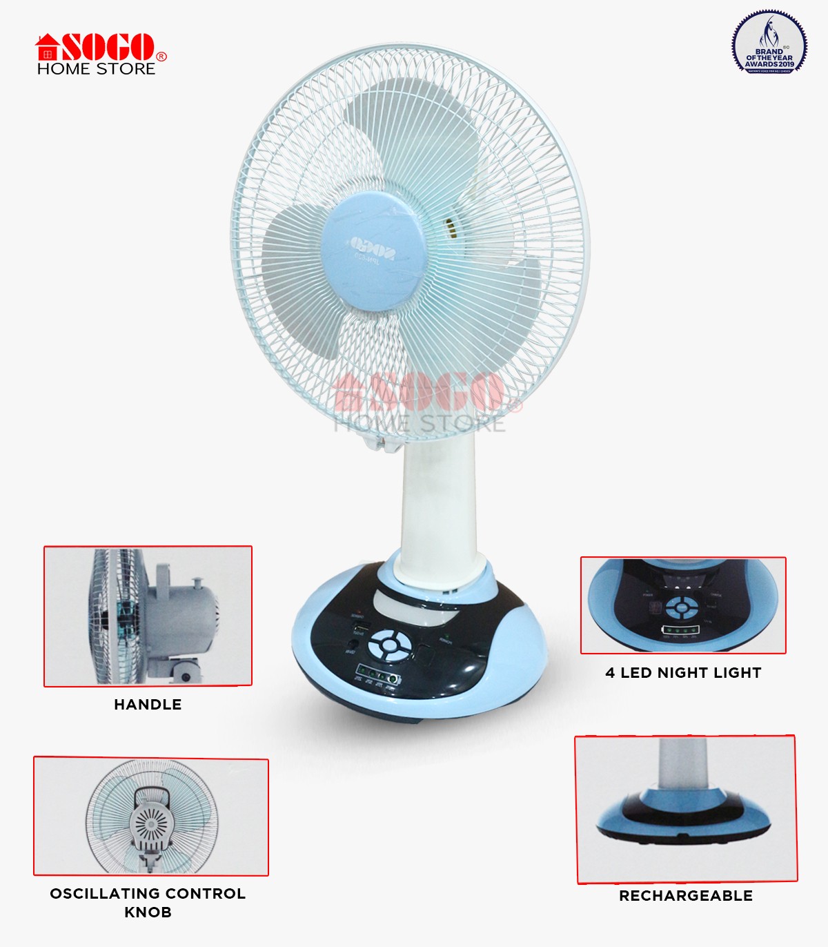 Sogo Rechargeable Table Desk Fan JPN 630 Price In Pakistan Sogo In 