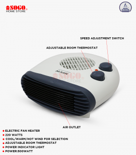 Electric Heater 600watt 220v Zeco Sun Model in Pakistan - Fiaz