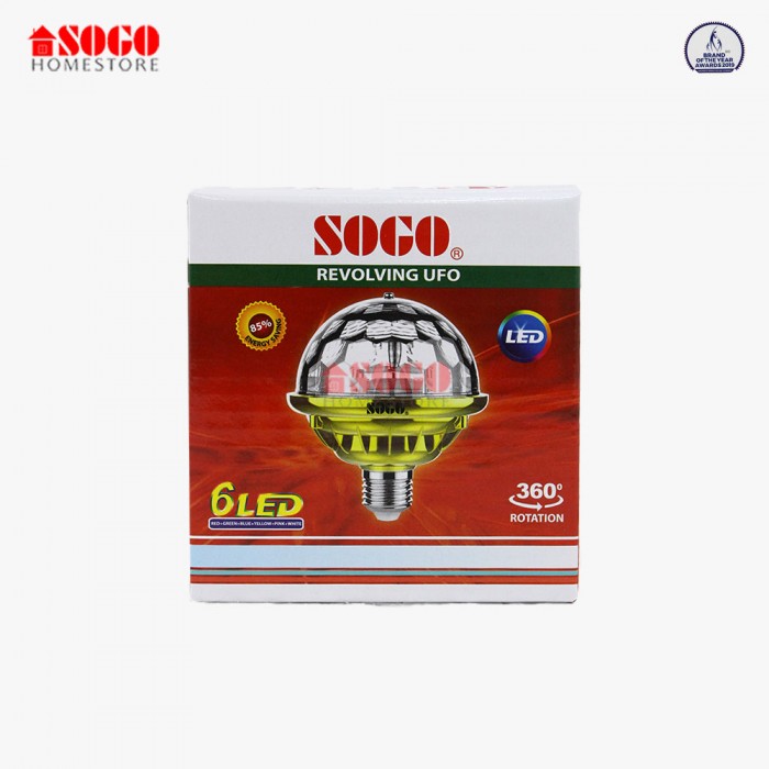 Sogo Revolving UFO Style 6 LED Bulb (E27) Screw Type